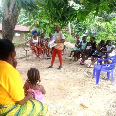 Community members during Health and Hygiene workshop